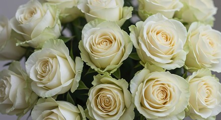 Obraz premium Close up of elegant white roses perfect for various design projects
