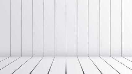 minimalist white 3d studio background with vertical panels and soft light shadows, clean empty interior space for product display or modern presentation scene