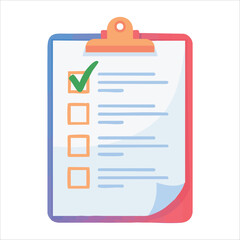 simple checklist with checkmarks and empty boxes vector art isolated white