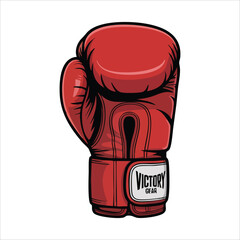 professional boxing gloves vector art isolated white