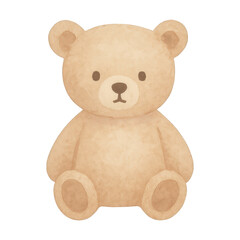 Fototapeta premium PNG Cute plush teddy bear illustration.