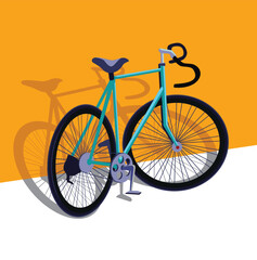Fototapeta premium Minimalist Urban Bike Poster Art – Ride Your Bike Concept with Long Shadow and Bold Typography