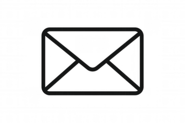 Email message envelope icon for digital communication and online contact symbol with transparent background
