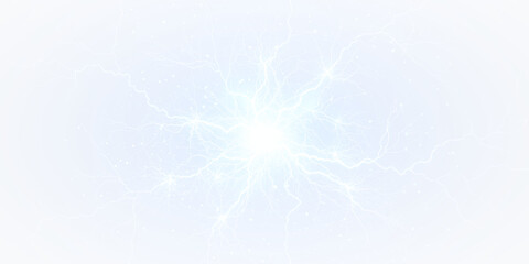 Dynamic PNG overlay featuring glowing lightning effects. Perfect for sci-fi and tech-themed visuals.