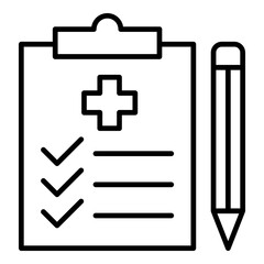 Emergency Plan Icon. Vector Line Icon	