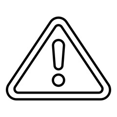Warning Sign Icon. Vector Line Icon	