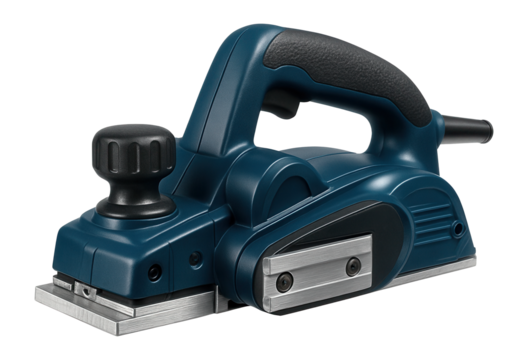 Electric planer featuring a reversible carbide blade for extended sharpness.