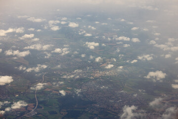 aerial view of clouds