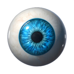 Intriguing Gaze: A stunningly detailed close-up of a human eye. The iris, a captivating shade of blue, contrasts strikingly with the deep black pupil.
