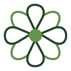 Creative design vector art of abstract green flower logo