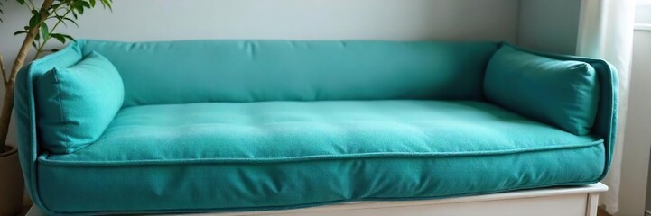 Luxurious Teal Plush Cushion Add Comfort & Style to Your Home. Perfect for chairs, benches, window seats, and more.  Creates a vibrant, contemporary feel in any apartment or living space.