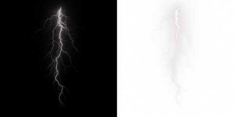 Lightning Bolt Overlay PNG with Transparent Background