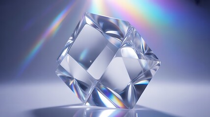 A brilliant cut diamond reflecting rainbow light, symbolizing luxury and value