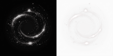 Glittering Swirl Effect on Transparent Background Overlay PNG