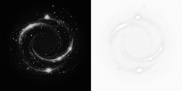 Glittering Swirl Effect on Transparent Background Overlay PNG