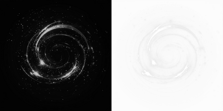 Abstract Spiral Light Illustration on Transparent Background