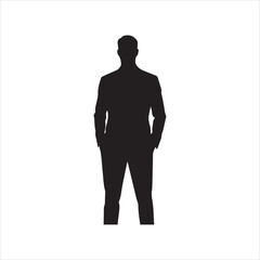 silhouette of a man in suit