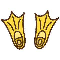 手書き風の単品アイコンイラスト　水掻き © nissat