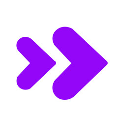 vector purple arrow head icon on white background	