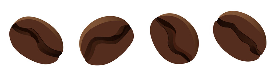 Coffee beans isolated.
