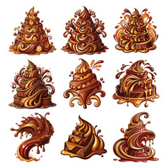 Chocolate Cascade vector Art
