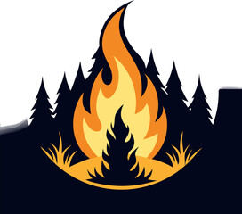 Fires of the Long Night silhouette black icon