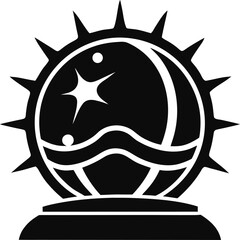 The Solstice Ball silhouette black icon
