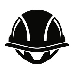 Construction helmets vector clean black silhouette design white background
