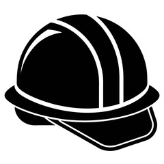 Construction helmets vector clean black silhouette design white background