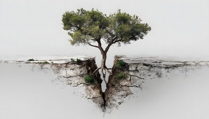 Visual Metaphor for Recovery: Tree Sprouting from Shattered Heart