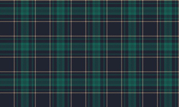 This seamless plaid pattern in navy, green, and beige creates a classic and calming feel for designing clothes, skirts, pants, and dresses in a sleek and contemporary style.