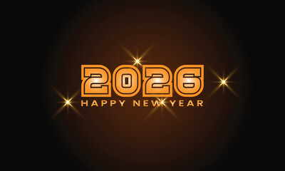 2026 happy new year logo text design set 2026 number design template collection