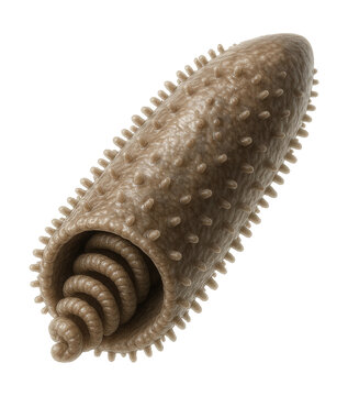 Bullet-shaped rabies virus featuring a ribonucleoprotein core.