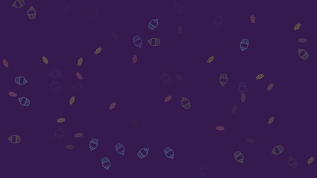cupcake candy pattern video background