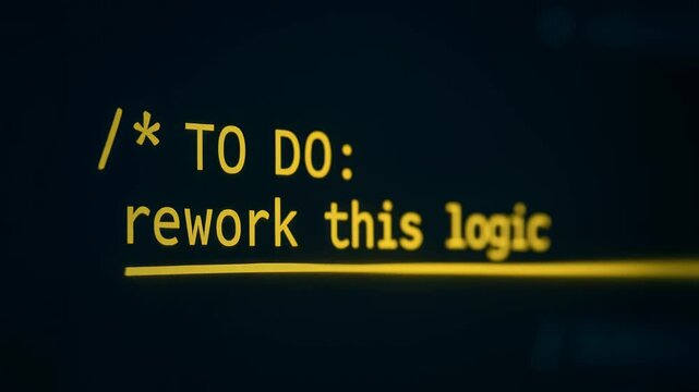 Programmer code todo note prompt ai rework logic comment board task planning reminder prompt ai programmer code note to do rework logic underlined