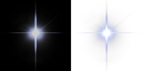 Starburst Light Effect Overlay PNG with Transparent Background