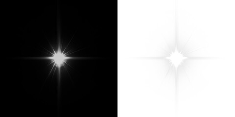 Sparkle Light Effect PNG Overlay on transparent background