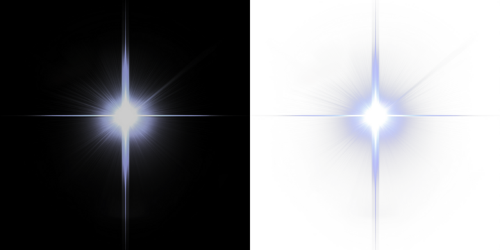 Starburst Light Effect Overlay PNG with Transparent Background