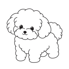 Poodle line art