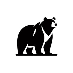 Bold Black Bear Vector Illustration for Logo Design