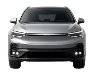 Naklejka premium Electric SUV with a layered rear bumper and quad LED fog lights.