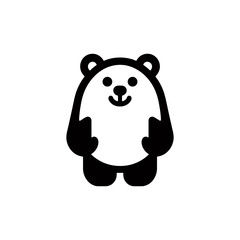 Adorable Panda Bear Graphic Icon for Children