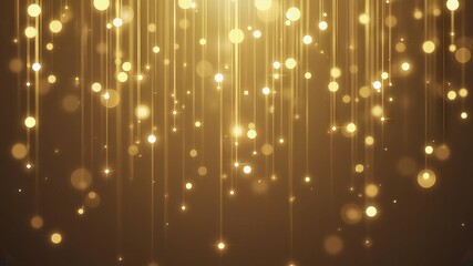 golden christmas background with lights