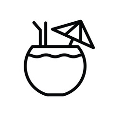 coconut drink  icon vector web design 