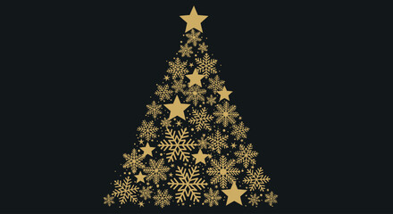 golden christmas tree