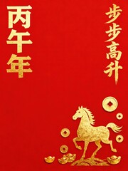 Auspicious Horses Bring Blessings for the traditional Chinese New Year background
