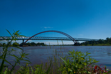 Kahayan Bridge lies over Kahayan River in Palangkaraya city, Central Kalimantan, Indonesia.