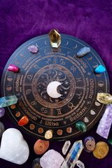 Zodiac horoscope with divination dice