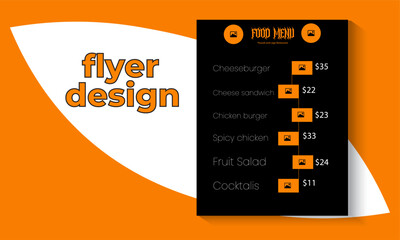 Food menu flyer template 