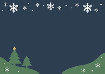 シンプルなクリスマスのフレーム背景